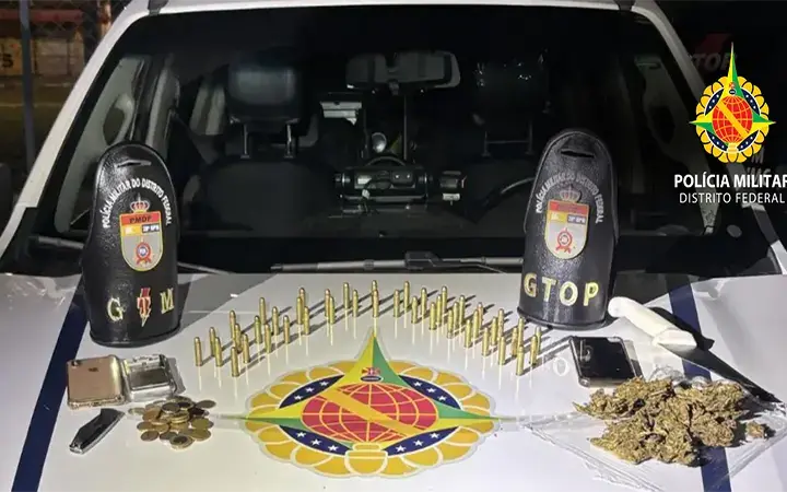 PMDF prende autores por tráfico de drogas e posse irregular de munições no Riacho Fundo