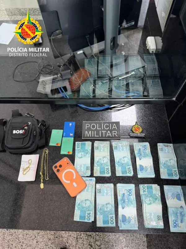 PMDF intercepta suspeita de lavagem de dinheiro em agência bancária de Sobradinho