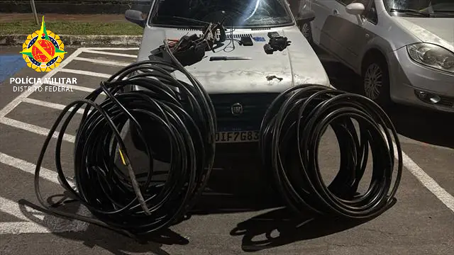 PMDF prende autor de furto de cabos e recuperam material no Sudoeste