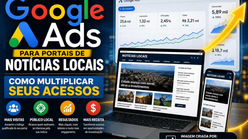 Anúncios no Google Ads para Portais de Notícias Locais: Como Multiplicar seus Acessos