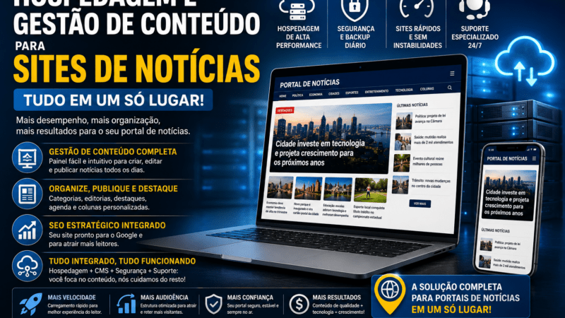 Hospedagem e Gestão de Conteúdo para Sites de Notícias: Tudo em um Só Lugar