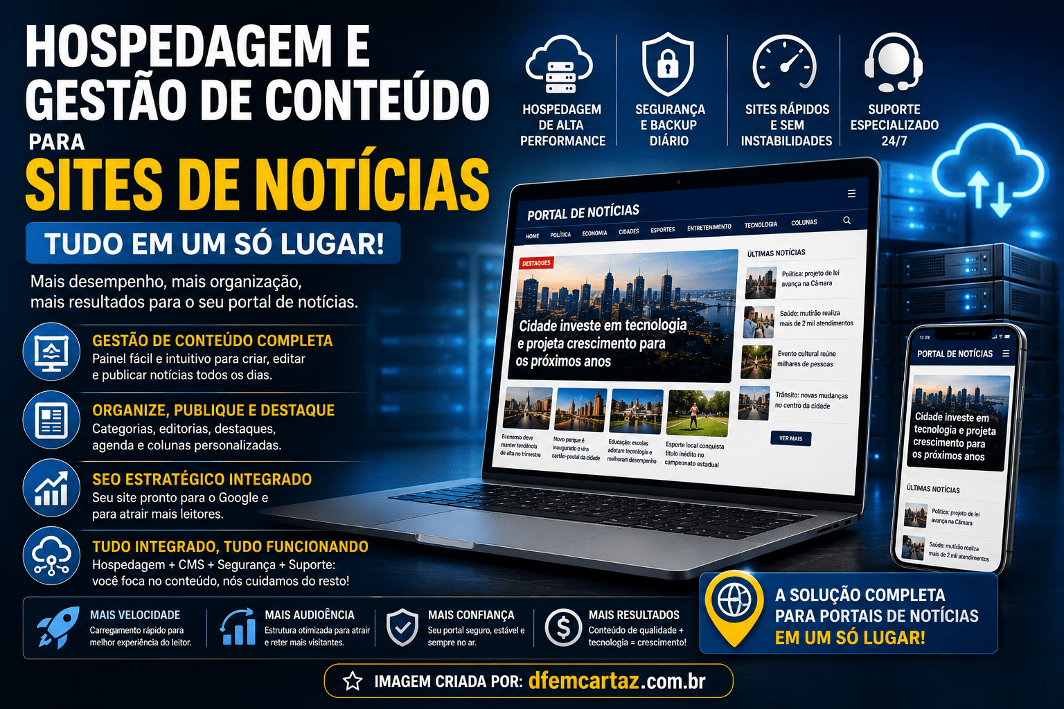 Hospedagem e Gestão de Conteúdo para Sites de Notícias: Tudo em um Só Lugar