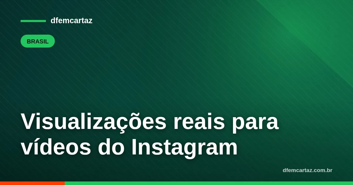 Visualizações reais para vídeos do Instagram