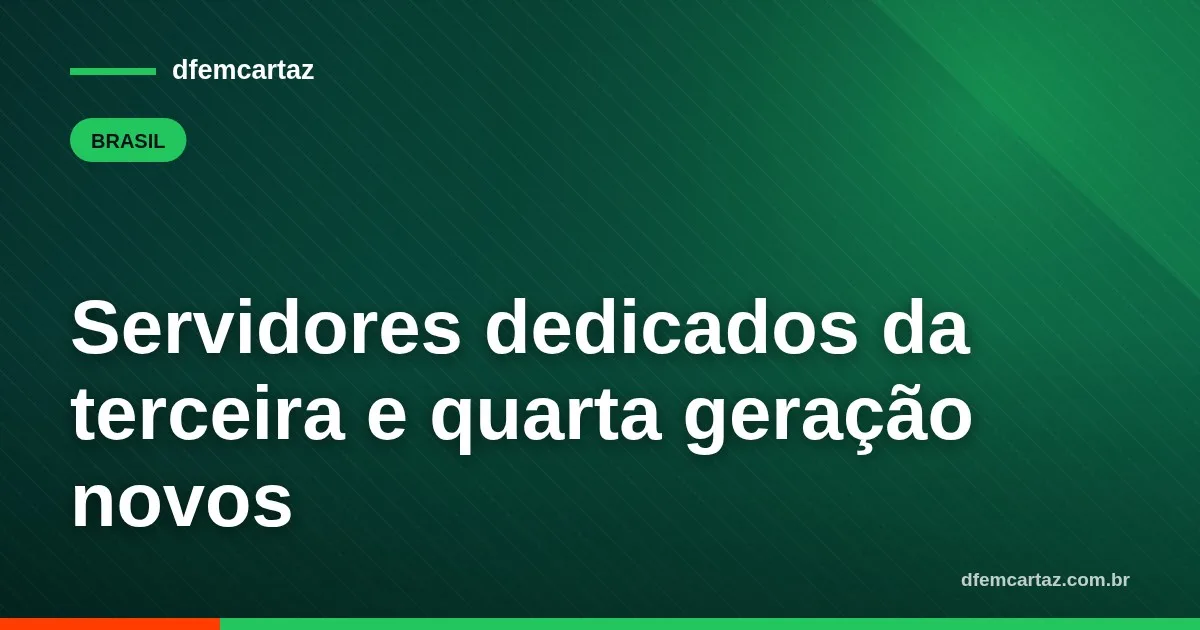 Servidores dedicados da terceira e quarta geração novos