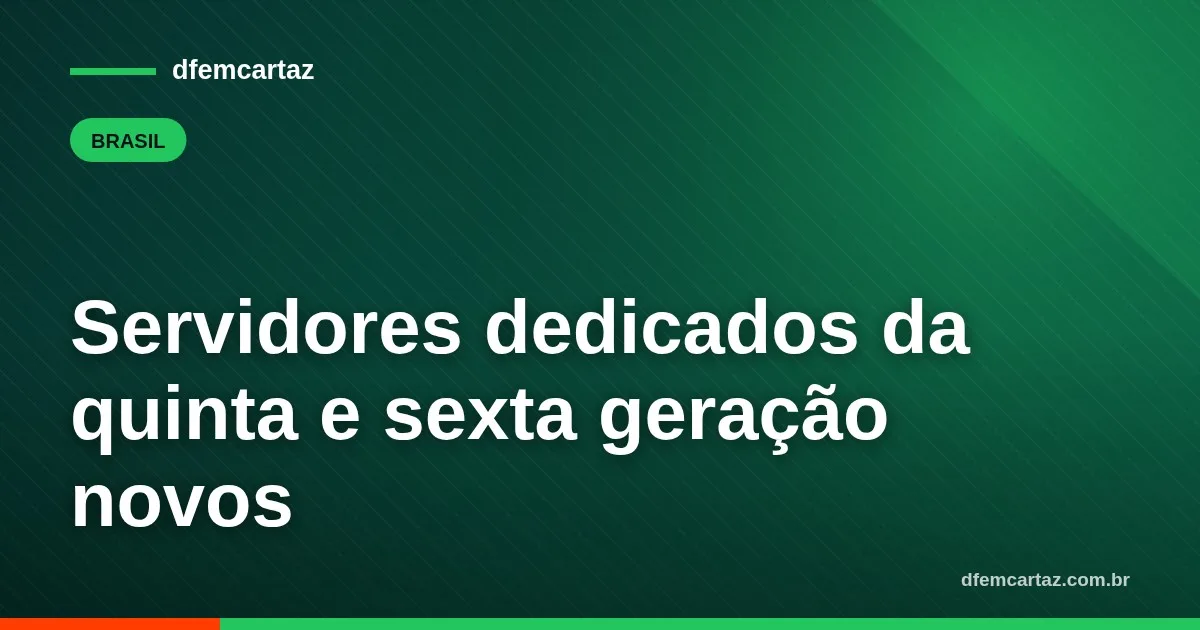 Servidores dedicados da quinta e sexta geração novos