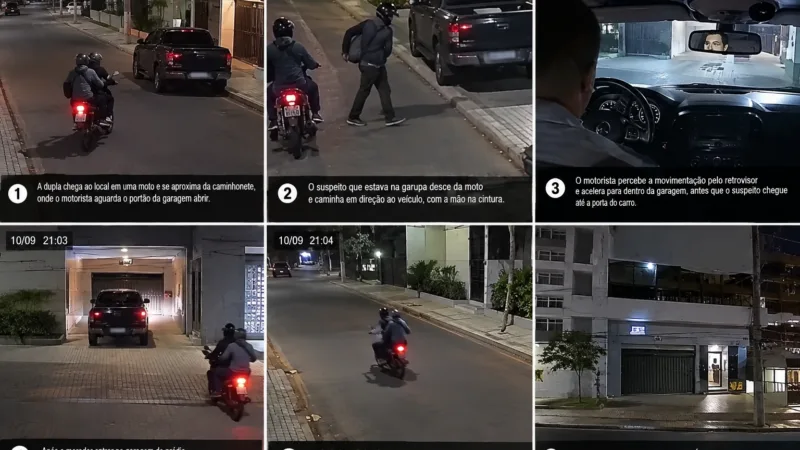 Dupla tenta assaltar motorista em Águas Claras, e vítima foge para garagem