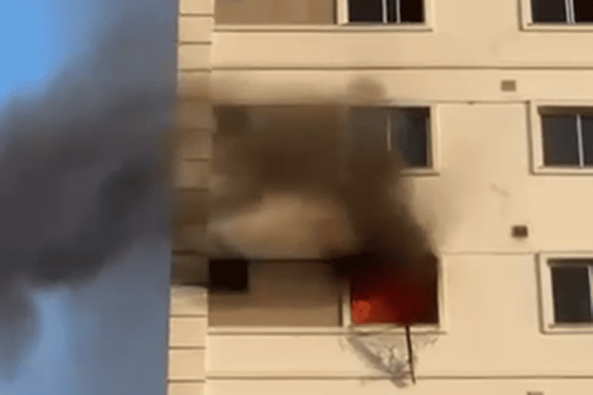 Incêndio em quarto de apartamento faz prédio ser evacuado em Taguatinga Norte