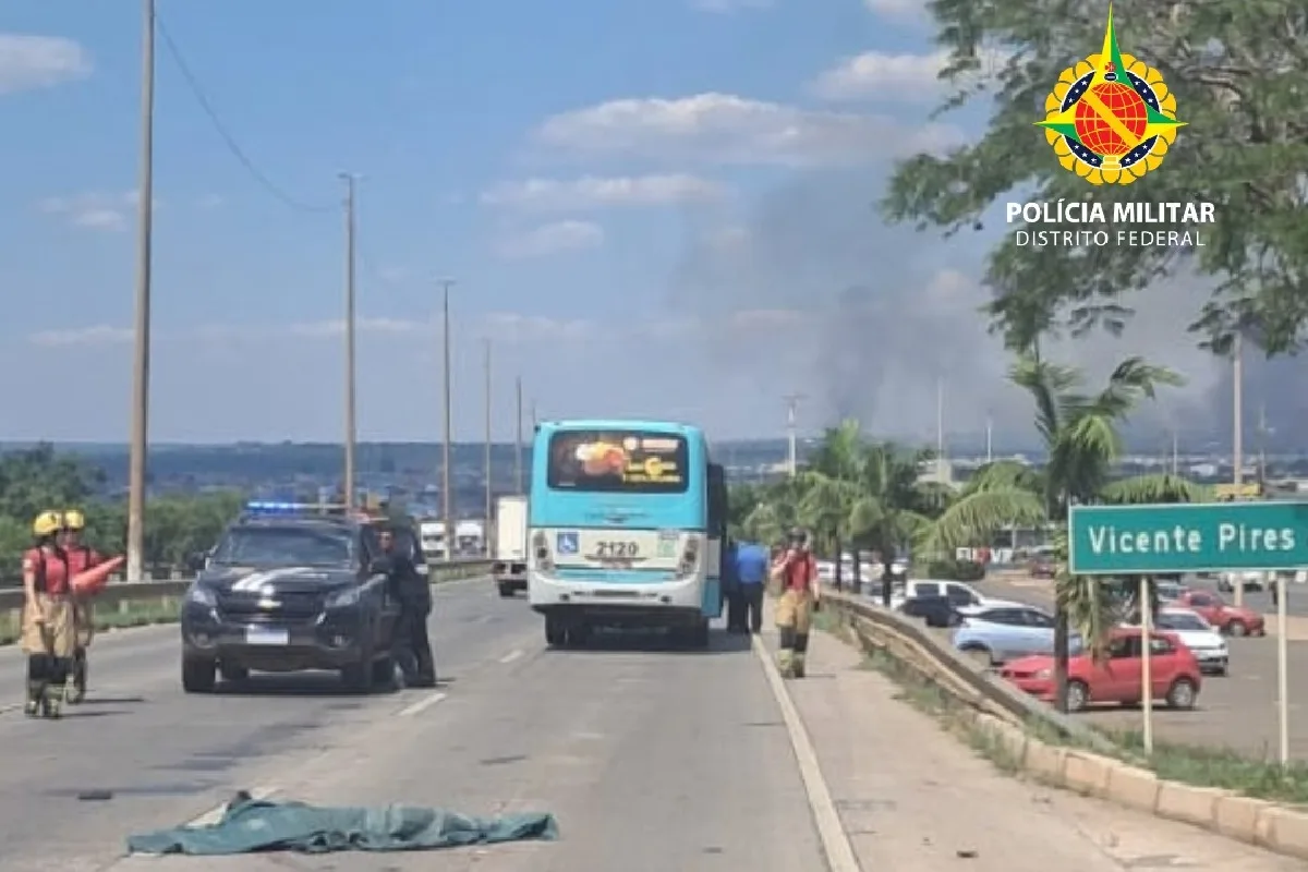 Pedestre morre após ser atingido por ônibus na Estrutural