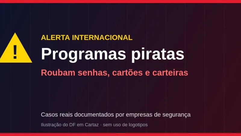 ALERTA INTERNACIONAL: 8 programas piratas que roubaram senhas, cartões e carteiras de criptomoedas — não caia nessa armadilha