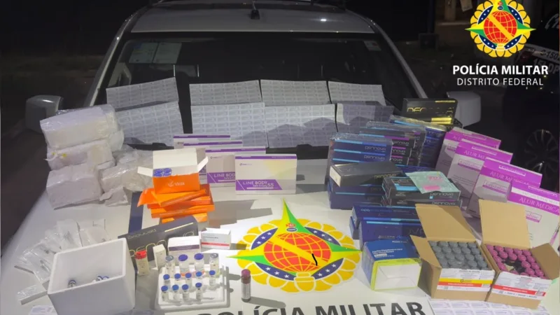 PM apreende frascos de botox e anabolizantes em área rural de Ceilândia