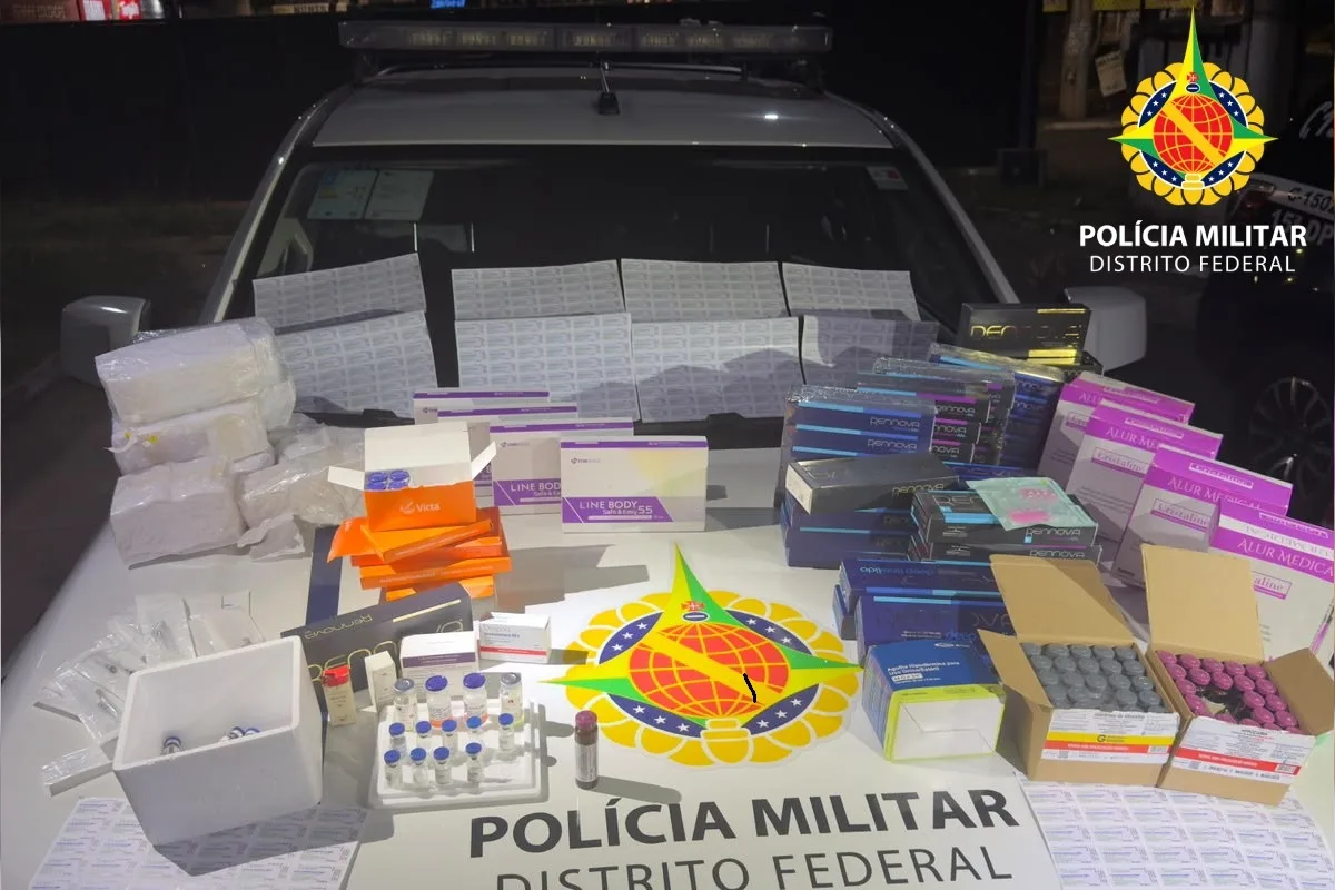 PM apreende frascos de botox e anabolizantes em área rural de Ceilândia