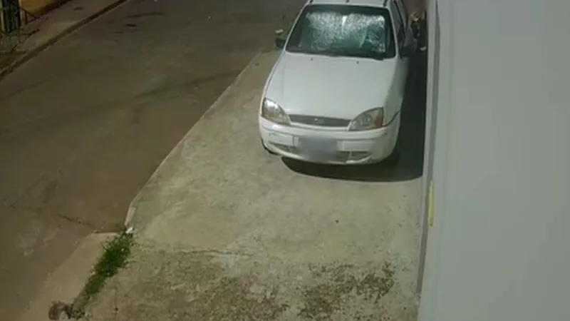 Câmera registra som de rajadas de tiros que mataram casal em Ceilândia; suspeito nega o crime