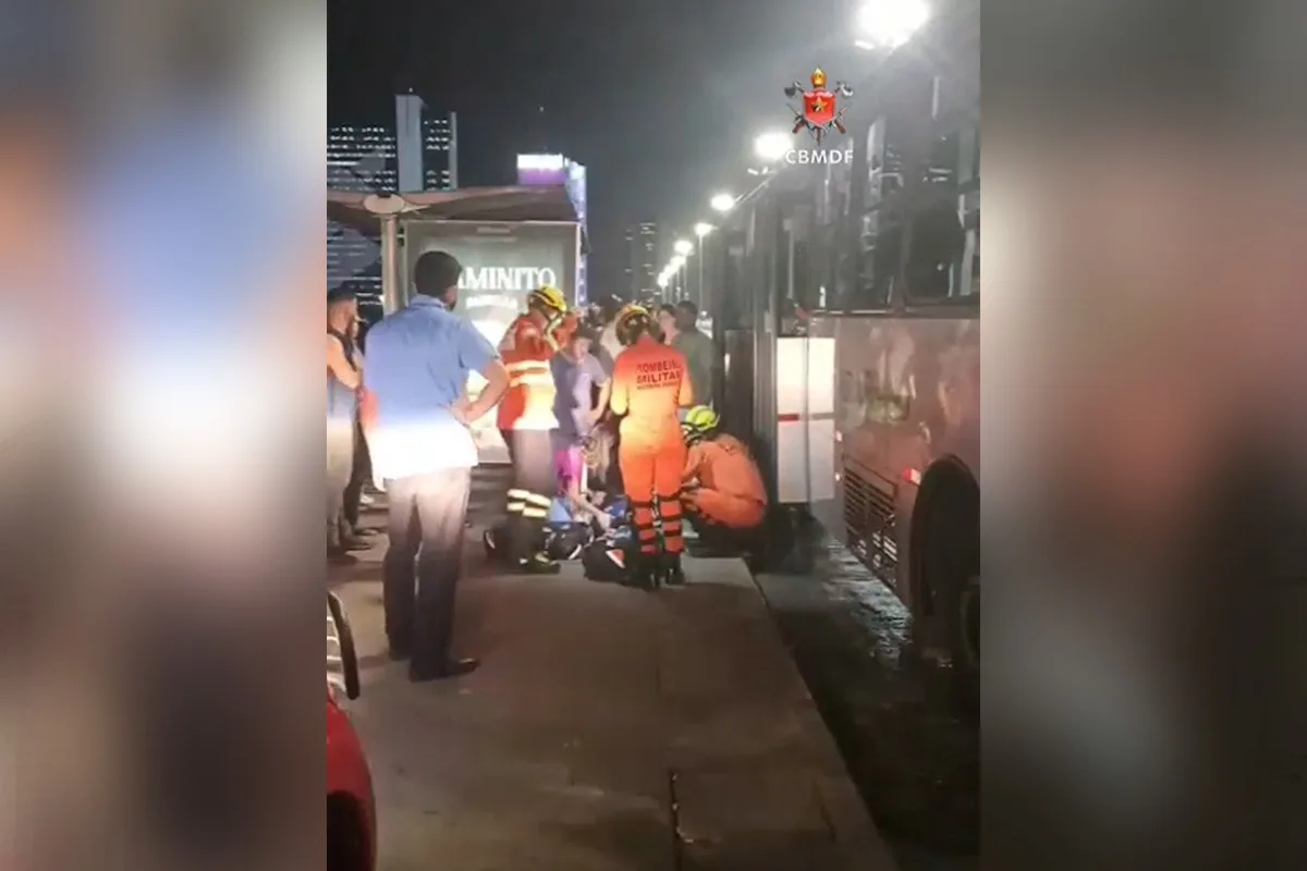 Mulher é atropelada por ônibus na plataforma da Rodoviária do Plano Piloto