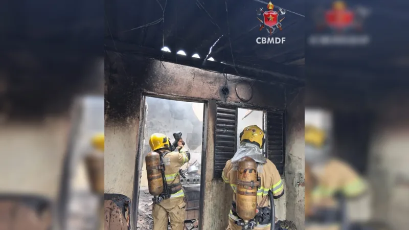 Incêndio destrói casa em Santa Maria e mata gato; mãe e três crianças escaparam ilesas