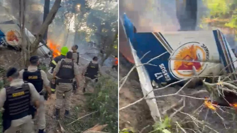 PMDF e Bombeiros do DF lamentam a morte de militares de Minas Gerais em queda de aeronave
