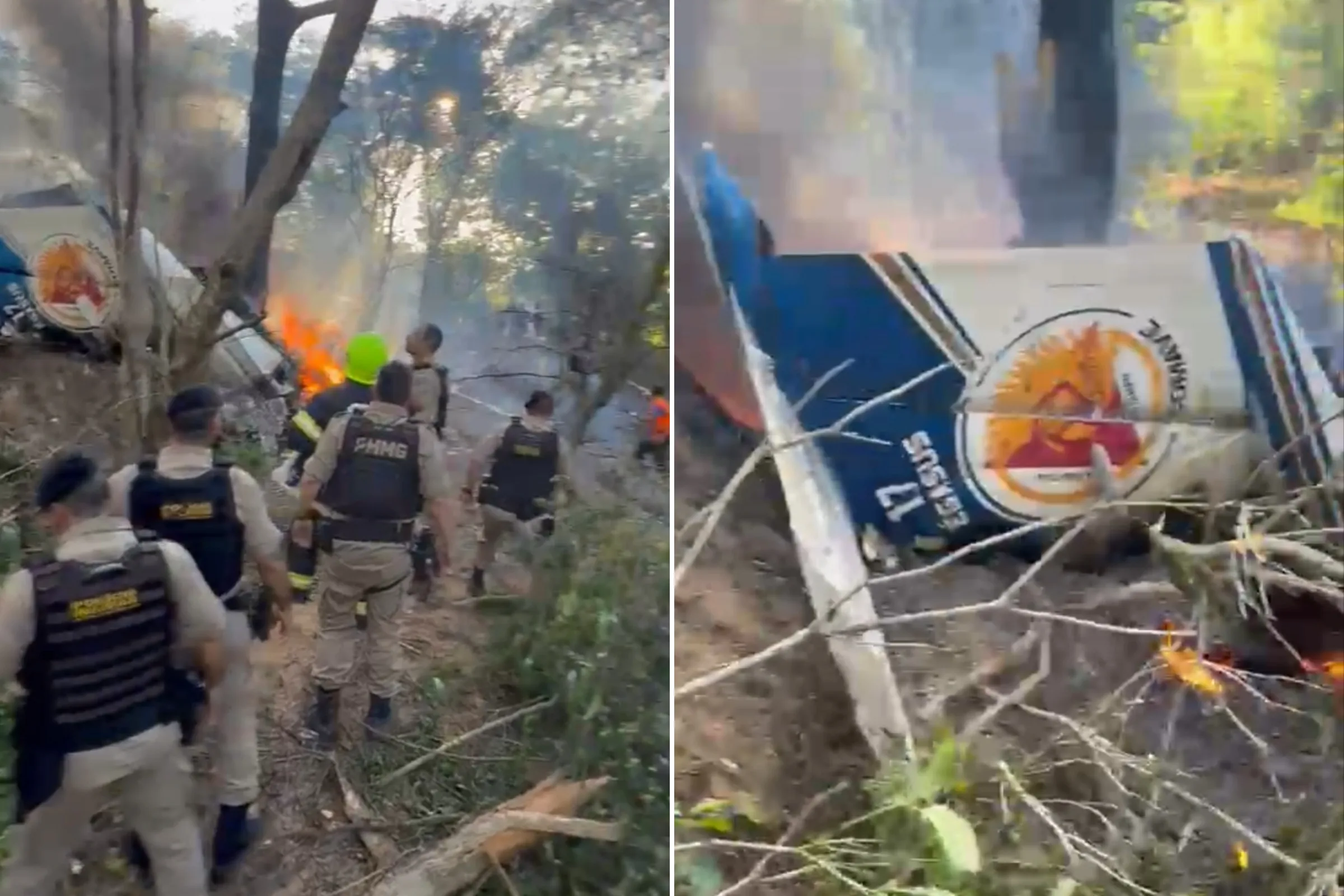 PMDF e Bombeiros do DF lamentam a morte de militares de Minas Gerais em queda de aeronave