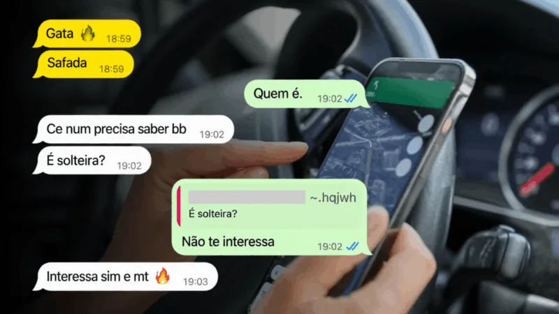 Motorista de app expulso de grupo envia fotos íntimas e imagens de armas a colegas no DF