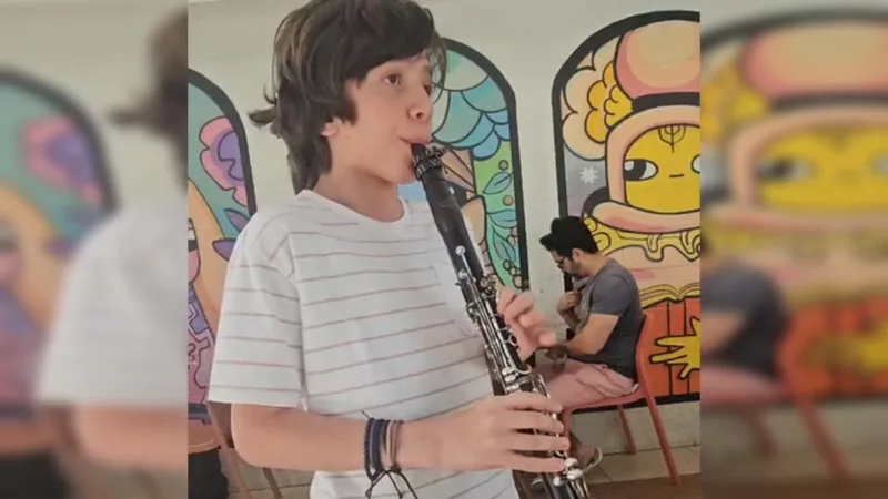 Clarinetista brasiliense de 13 anos representará o DF em concurso em São Paulo