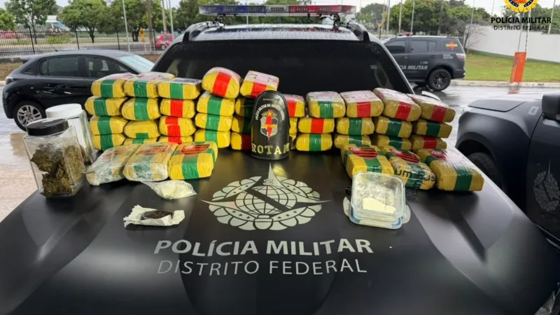ROTAM apreende drogas avaliadas em R$ 210 mil e prende homem em Sobradinho