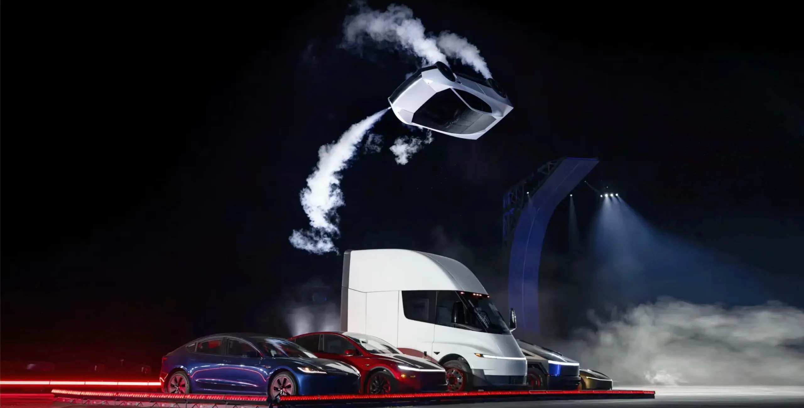 Tesla Roadster: o esportivo elétrico que salta e gira no ar com propulsores da SpaceX