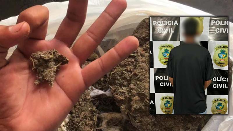 PCGO prende homem por tráfico após anunciar drogas em rede social, em Abadiânia